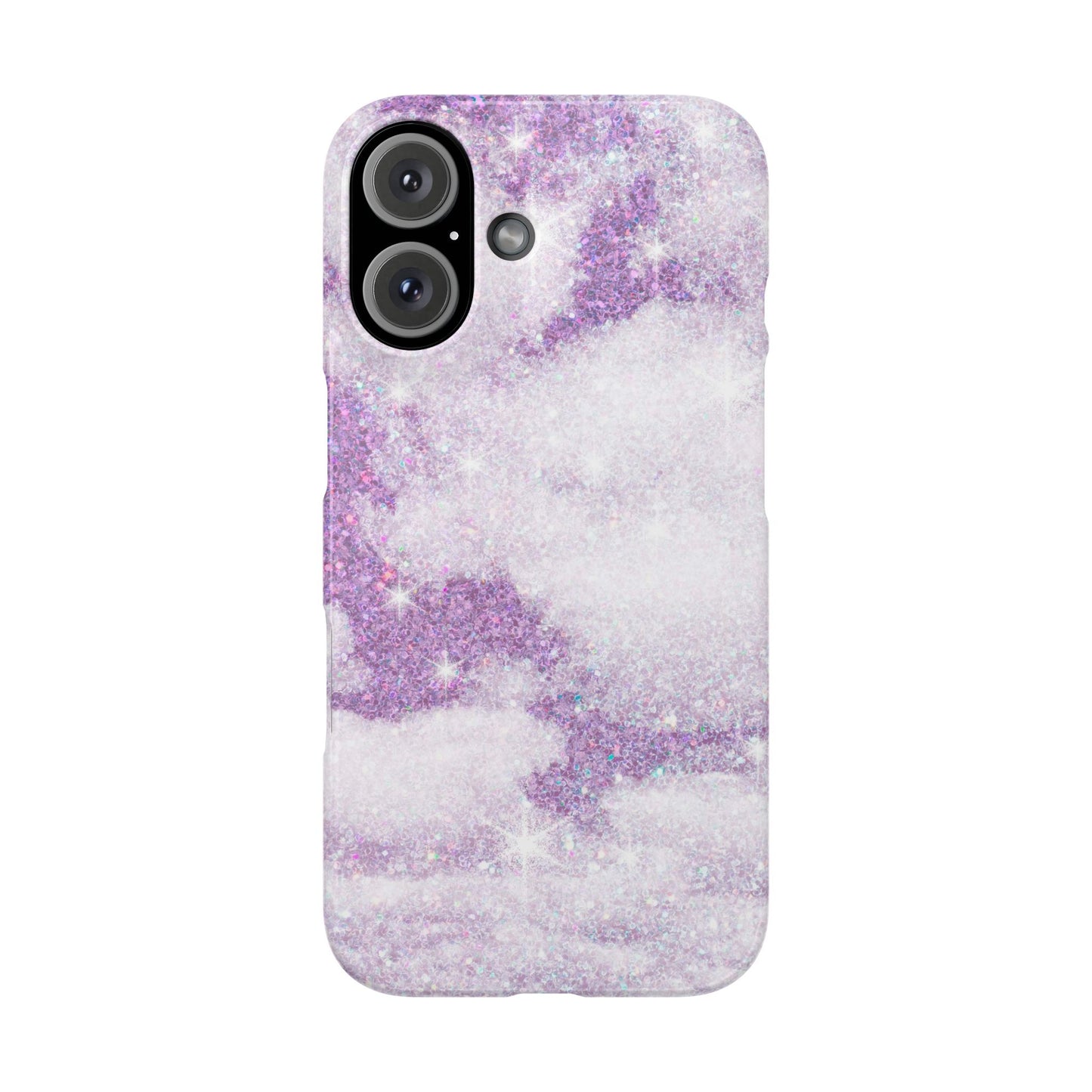 Purple Dreamy Clouds Phone Case - Mystical Glitter Protection for iPhone