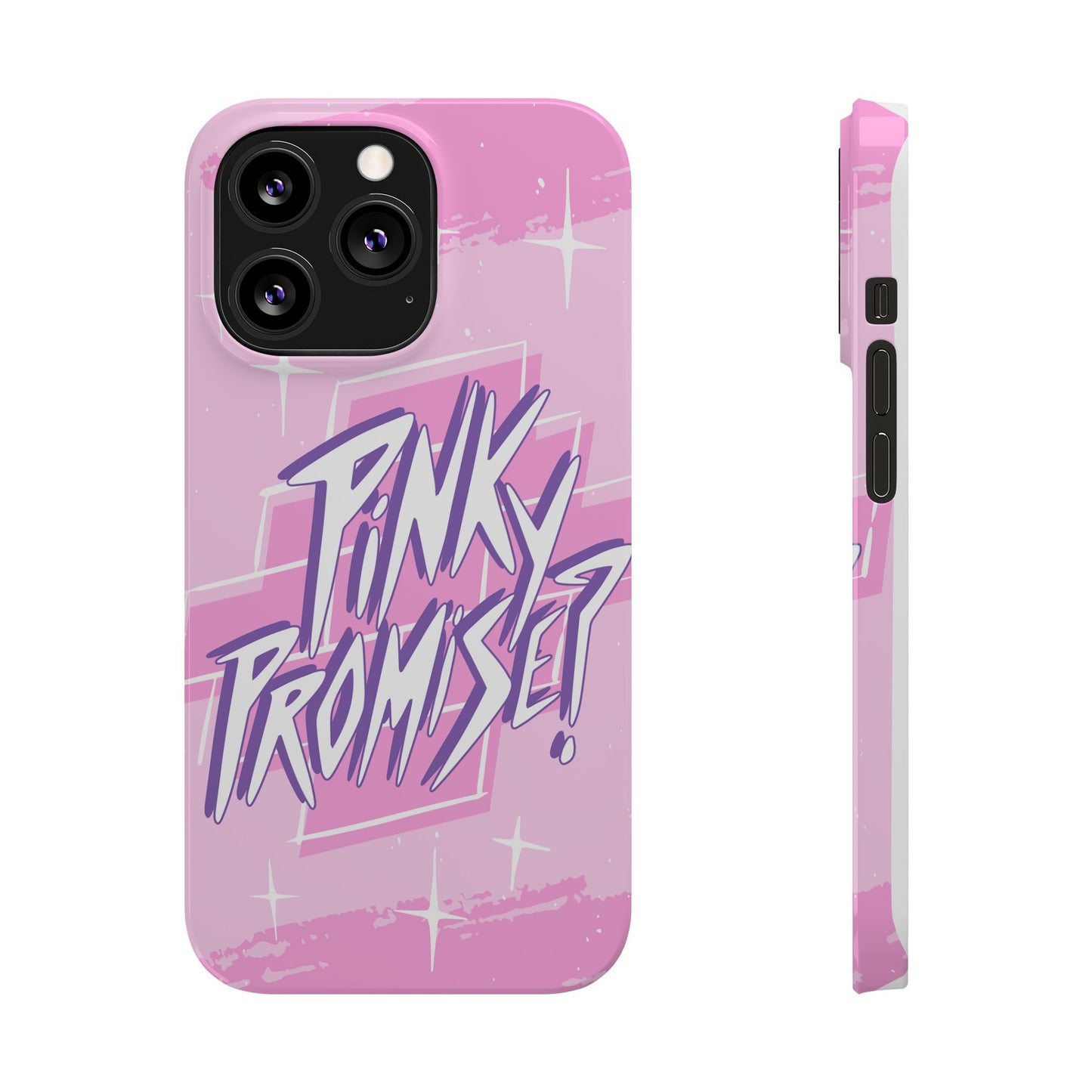 Pink iPhone 16 Case with Modern "Pink Promise" Design and Stars | Compatible with iPhone16,  15 Pro/Max, iphone 14, and iphone 13