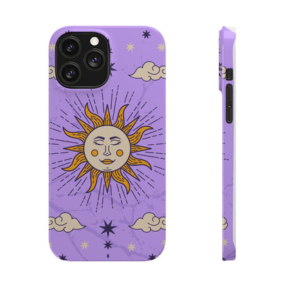 Purple Solar Eclipse Astrology iPhone 16, 15, 14, 13 Case - Celestial Design - Fits iPhone 15 Pro and Max- Ideal Gift for Astrology Enthusiasts