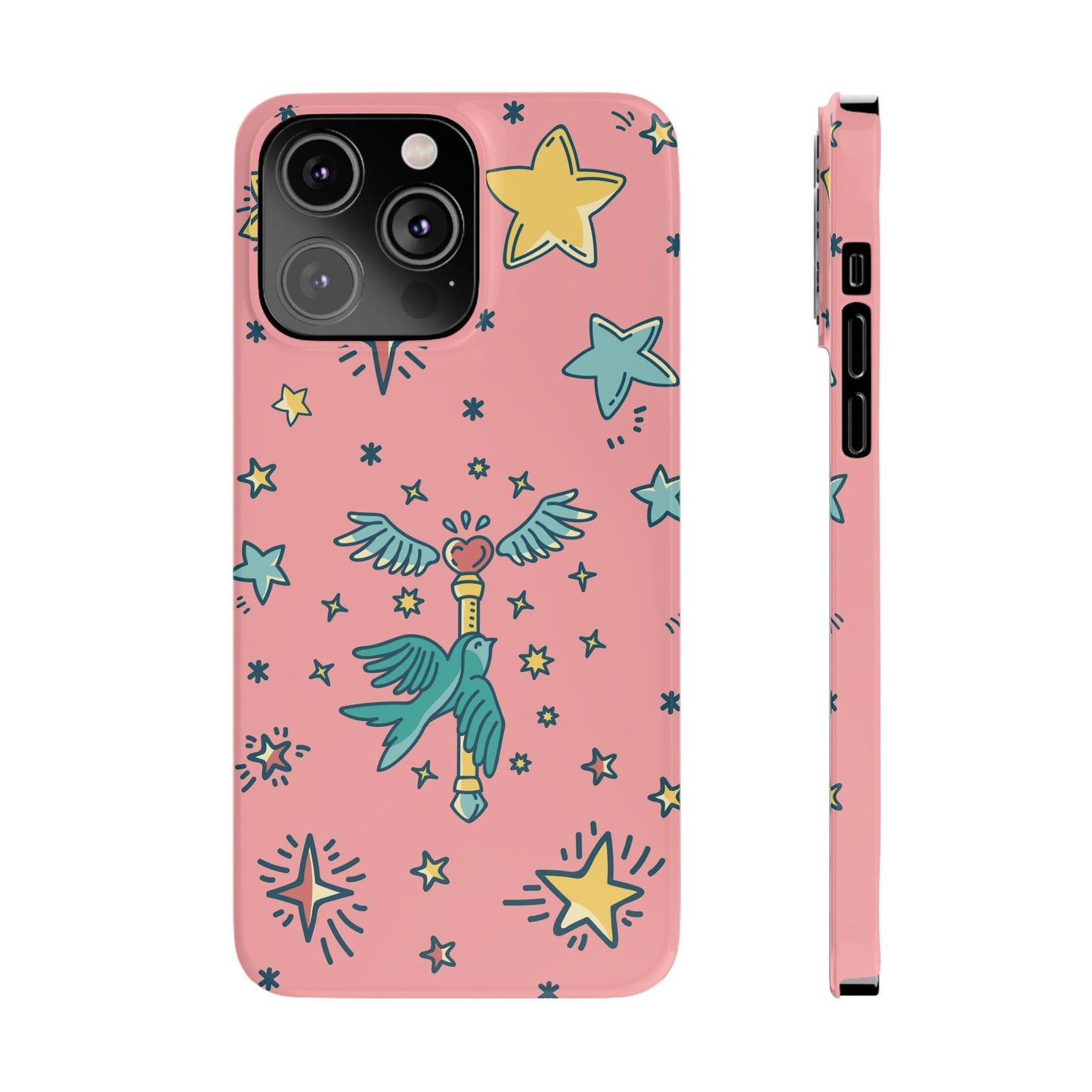 iPhone Pink Color Stroke Case: Fantasy Magic - iphone 16, 15 case, iphone 14 case and iphone 13 case