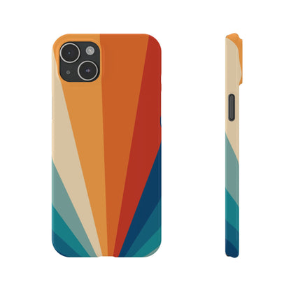 Retro iPhone case with abstract stripe flare - Timeless design for summer - For iPhone 13, iPhone 14 and iPhone 15 pro and max