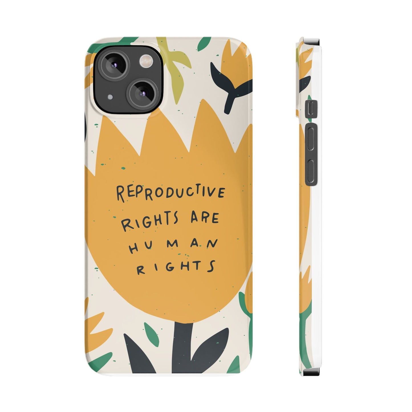 Reproductive rights are human rights feminist phone case