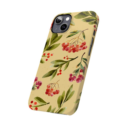 Fall season watercolor phone cases for iPhone 16, 15, iPhone 14 and iPhone 13. gift for flower lover. Iphone 15 case, iphone 14 case