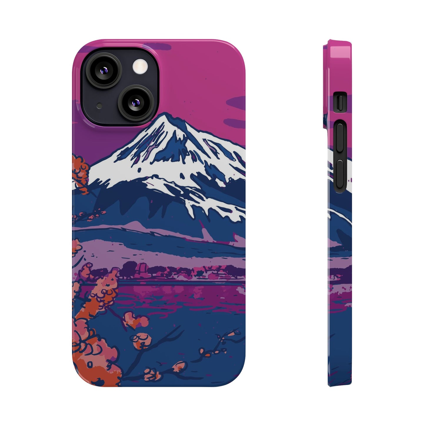 Vaporwave Japanese Landscape iPhone Case for iPhone 16, 15, 14, and 13