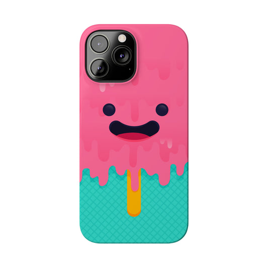 Funny Ice Cream Popsicle Cartoon iPhone Case - Fits iPhone 15 case, iphone 14 case, and iphone 13 case (Pro, Max, and Mini)