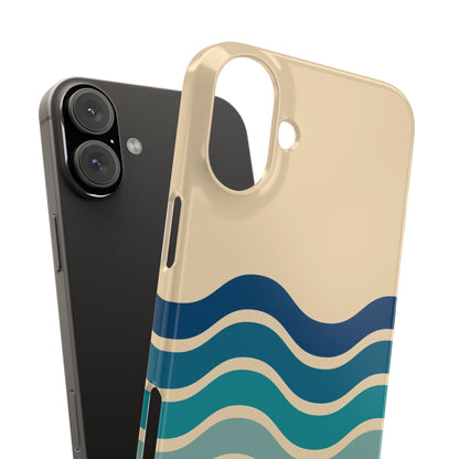 Retro Abstract Striped iPhone Case - Timeless Design for Summer - For iPhone 13, iPhone 14 and iPhone 15 Pro and Max.