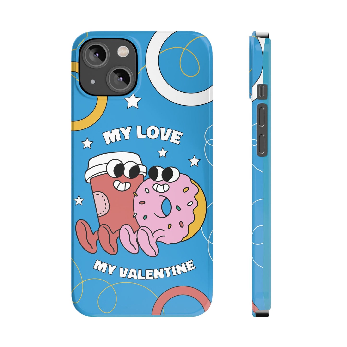 Fast food couple in retro cartoon style.