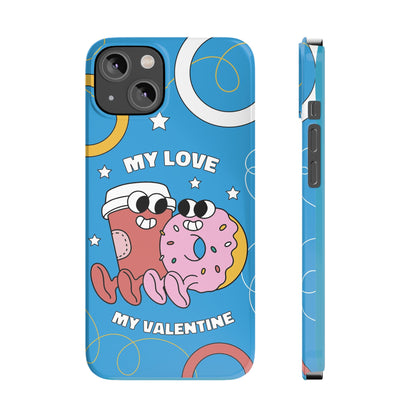 Fast food couple in retro cartoon style.