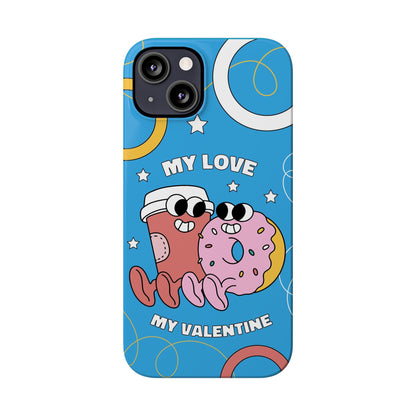 Fast food couple in retro cartoon style.