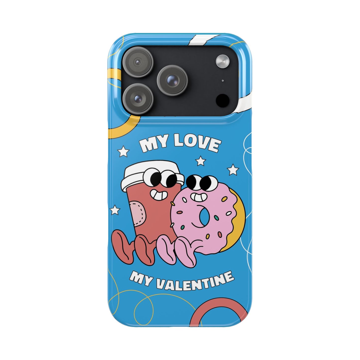 Fast food couple in retro cartoon style.