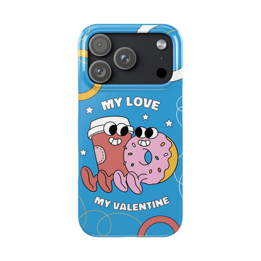 Fast food couple in retro cartoon style.