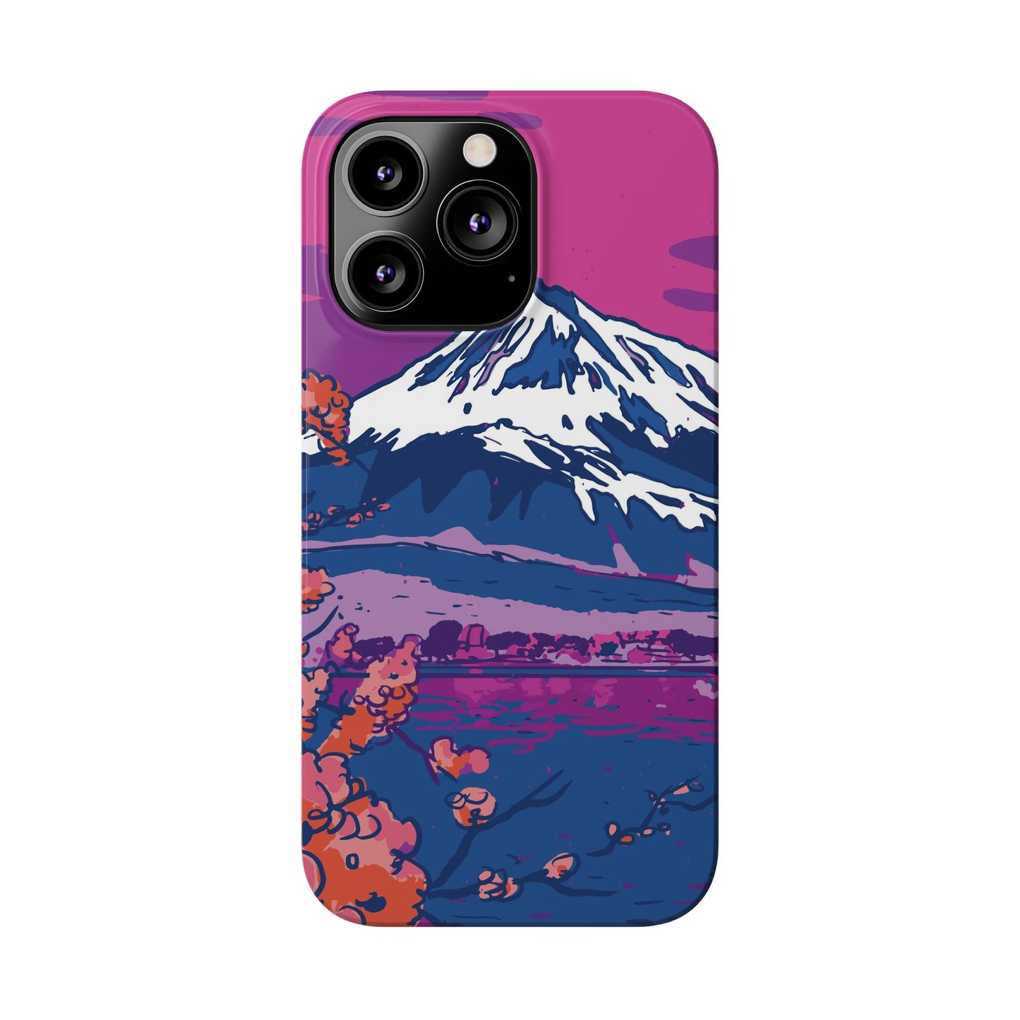 Vaporwave Japanese Landscape iPhone Case for iPhone 16, 15, 14, and 13