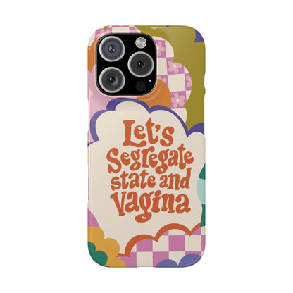 Lets segregate state and vagina feminist iphone case