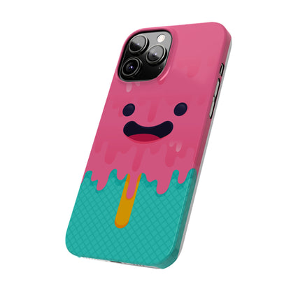 Funny Ice Cream Popsicle Cartoon iPhone Case - Fits iPhone 16 case, iphone 14 case, and iphone 13 case (Pro, Max, and Mini)