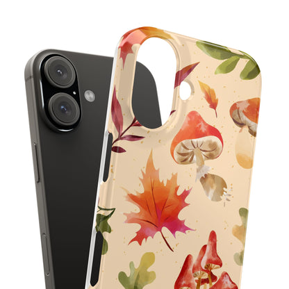 Watercolor autumn season phone cases for iPhone 16, 15, iPhone 14 and iPhone 13.