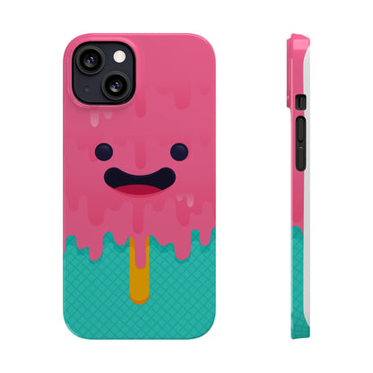 Funny Ice Cream Popsicle Cartoon iPhone Case - Fits iPhone 16 case, iphone 14 case, and iphone 13 case (Pro, Max, and Mini)