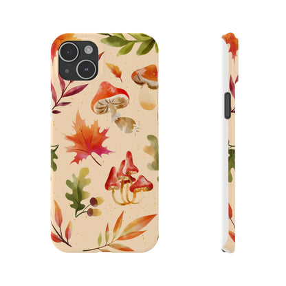 Watercolor autumn season phone cases for iPhone 16, 15, iPhone 14 and iPhone 13.