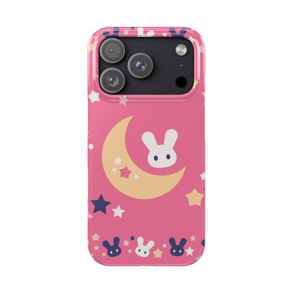 Adorable Bunnies with Moon