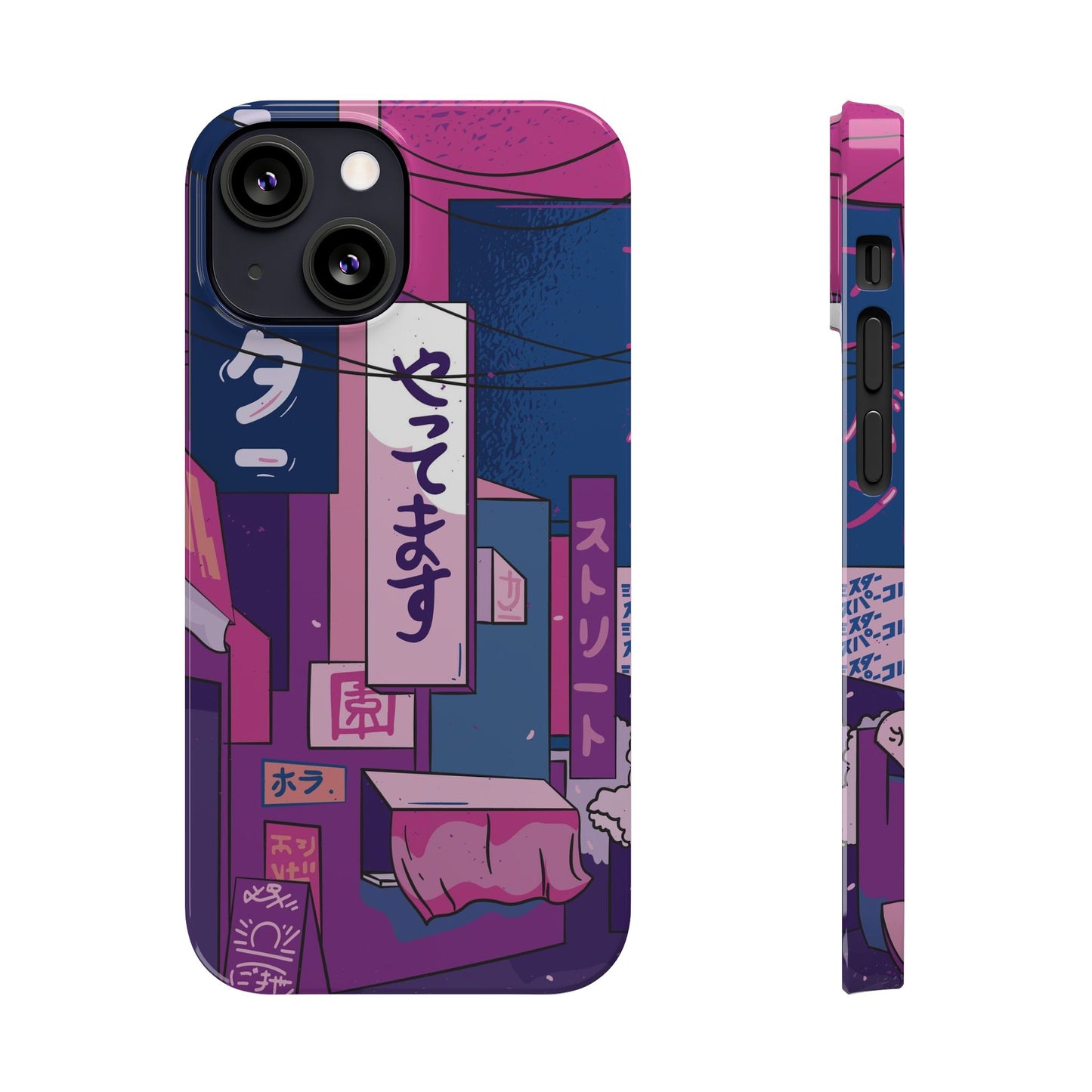 Vaporwave Japanese city Landscape iPhone Case for iPhone 16,  15, 14, and 13