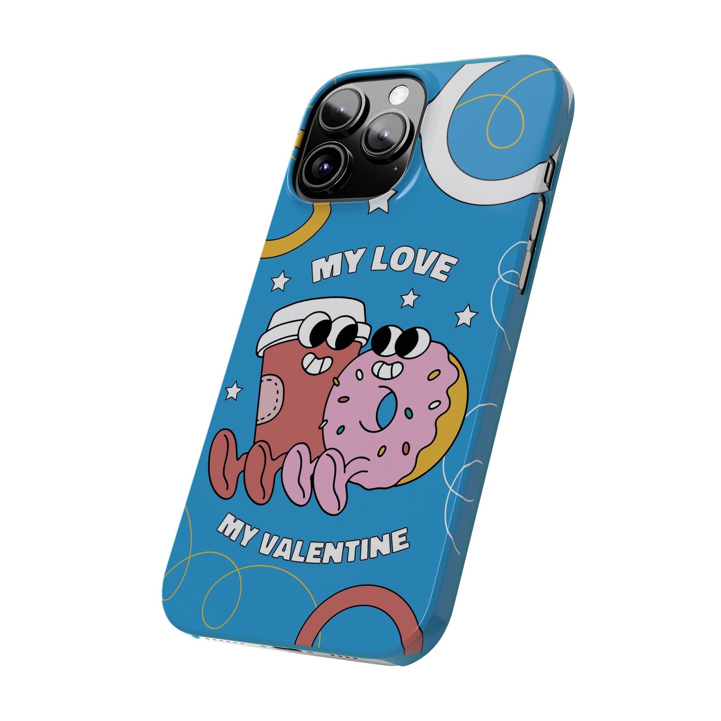 Fast food couple in retro cartoon style.