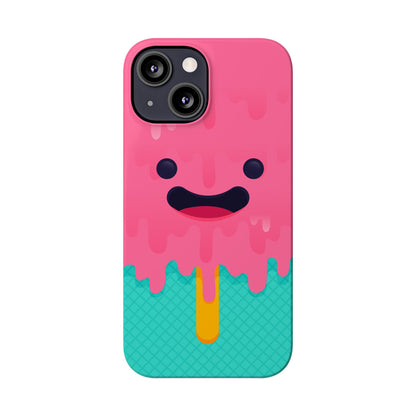 Funny Ice Cream Popsicle Cartoon iPhone Case - Fits iPhone 16 case, iphone 14 case, and iphone 13 case (Pro, Max, and Mini)