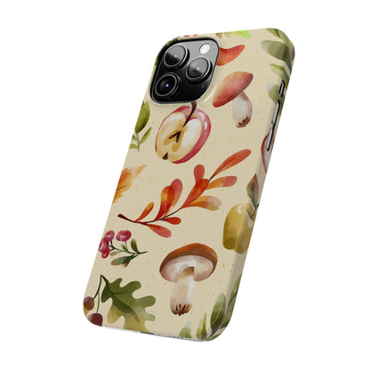 Beautiful iPhone case designs with autumn elements in watercolor style. These phone case designs are perfect for iPhone 16, 15, iPhone 14 and 13