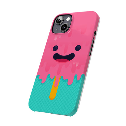 Funny Ice Cream Popsicle Cartoon iPhone Case - Fits iPhone 16 case, iphone 14 case, and iphone 13 case (Pro, Max, and Mini)