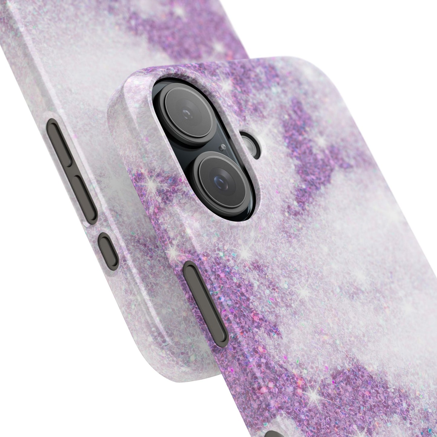 Purple Dreamy Clouds Phone Case - Mystical Glitter Protection for iPhone