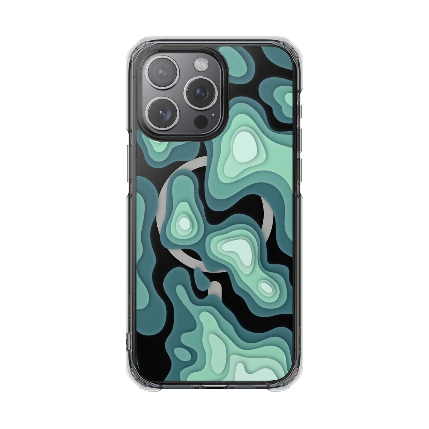 Abstract Wave Topographic Map Design - Magnetic iPhone Case