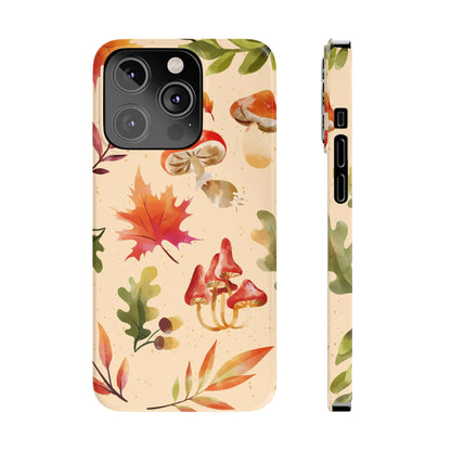 Watercolor autumn season phone cases for iPhone 16, 15, iPhone 14 and iPhone 13.