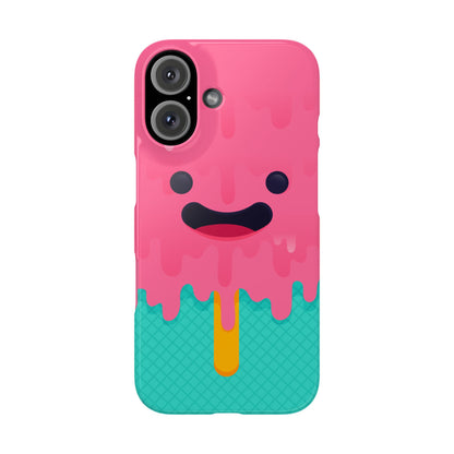 Funny Ice Cream Popsicle Cartoon iPhone Case - Fits iPhone 16 case, iphone 14 case, and iphone 13 case (Pro, Max, and Mini)