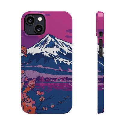 Vaporwave Japanese Landscape iPhone Case for iPhone 16, 15, 14, and 13