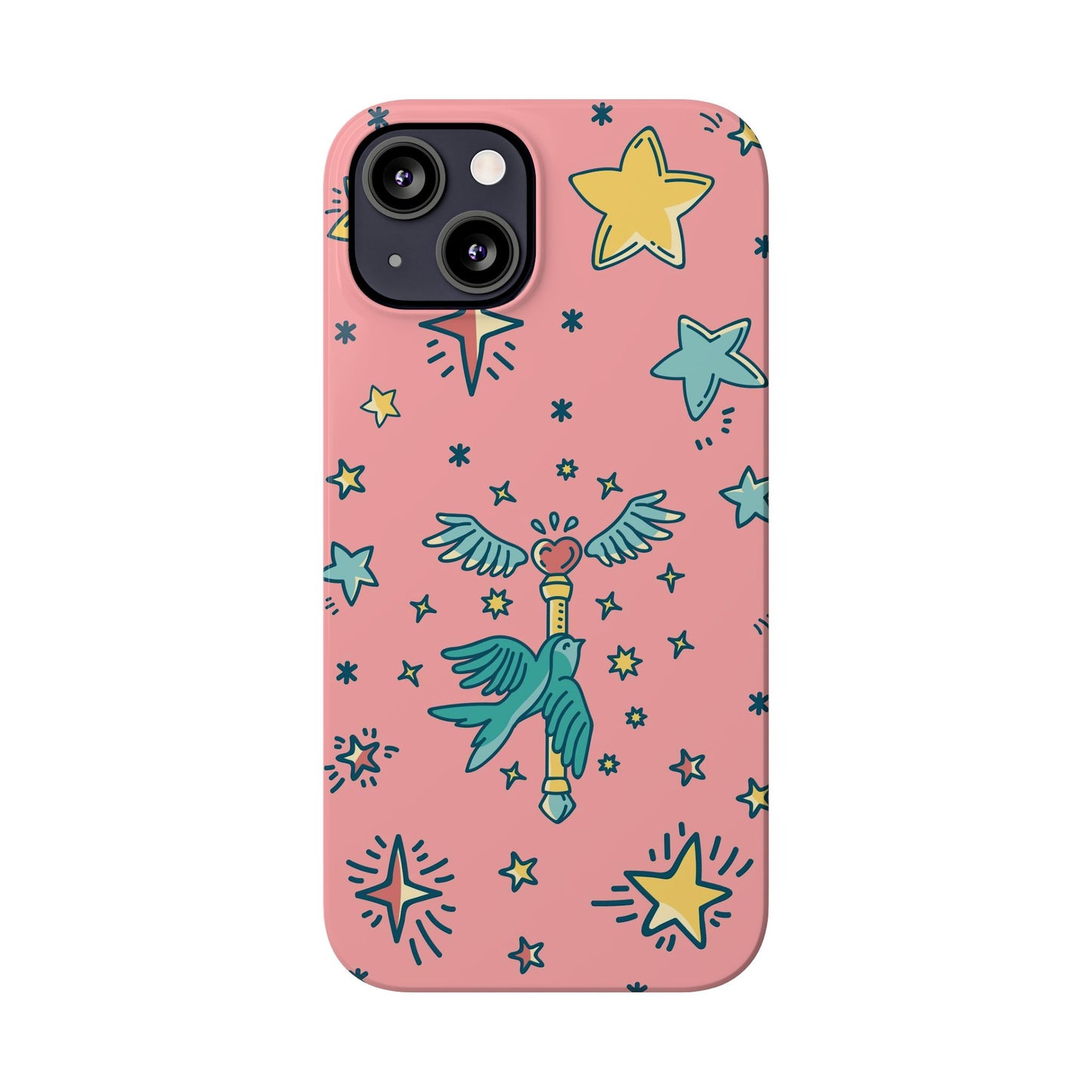 iPhone Pink Color Stroke Case: Fantasy Magic - iphone 16, 15 case, iphone 14 case and iphone 13 case