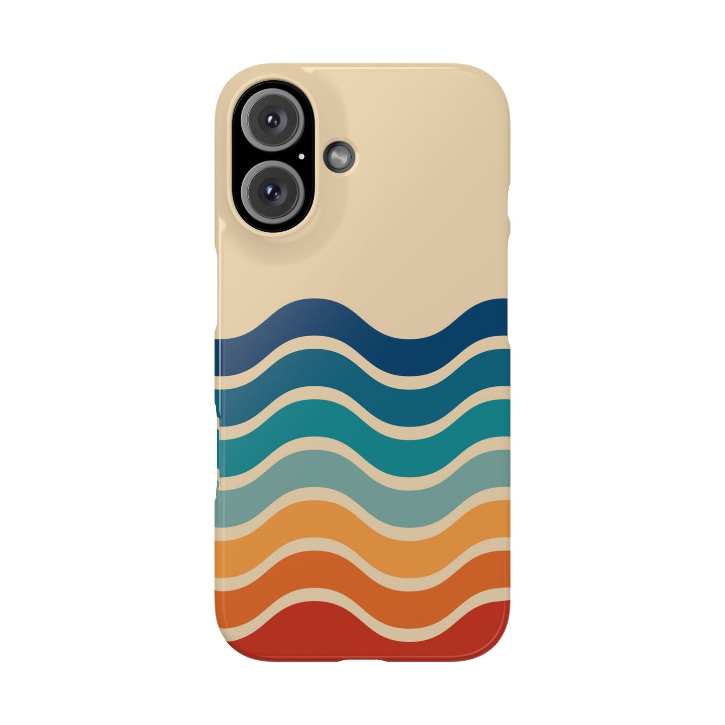 Retro Abstract Striped iPhone Case - Timeless Design for Summer - For iPhone 13, iPhone 14 and iPhone 15 Pro and Max.