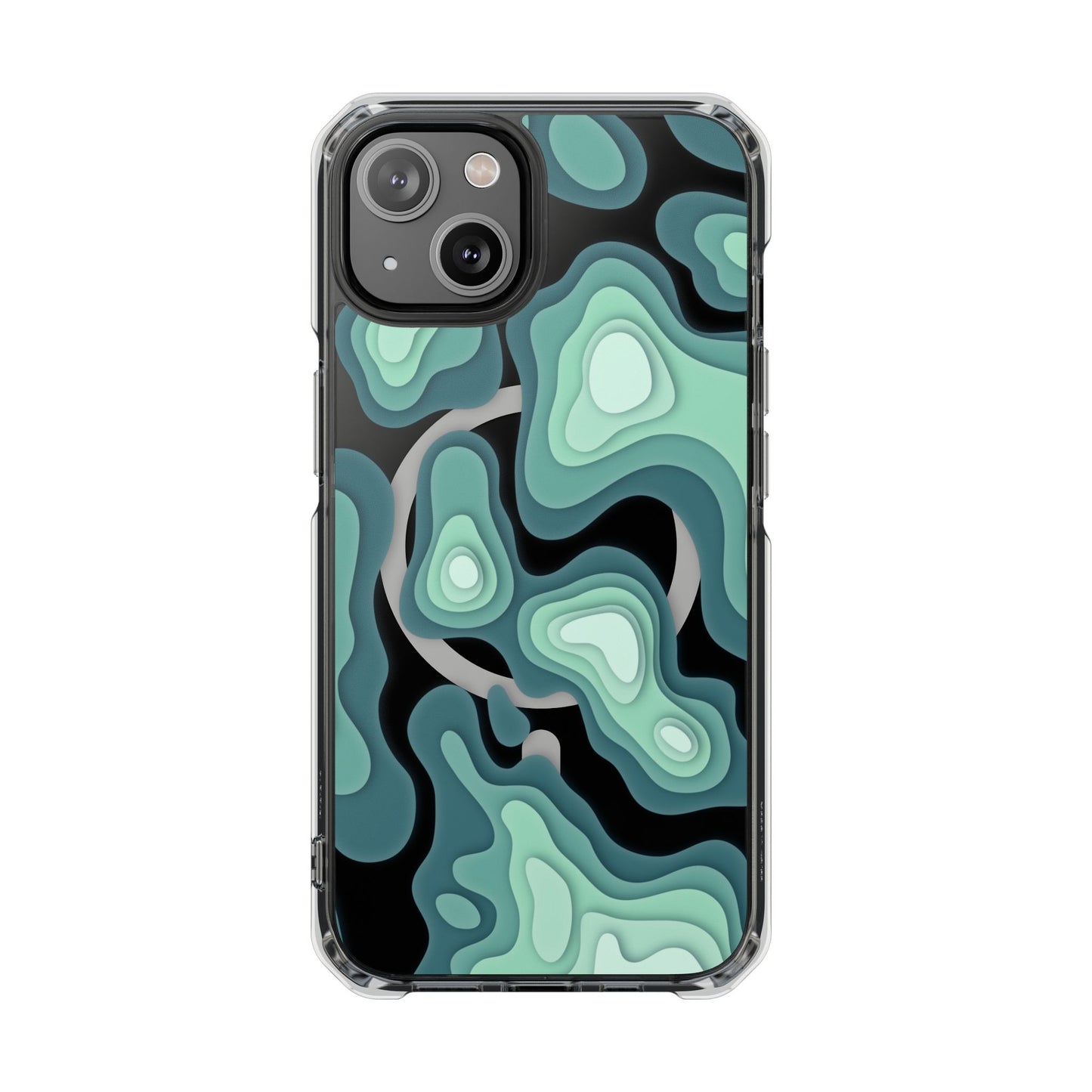 Abstract Wave Topographic Map Design - Magnetic iPhone Case