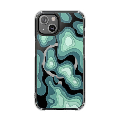 Abstract Wave Topographic Map Design - Magnetic iPhone Case