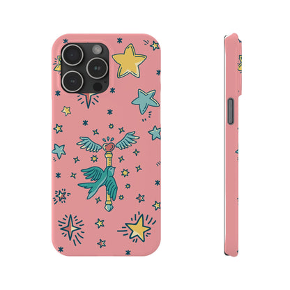 iPhone Pink Color Stroke Case: Fantasy Magic - iphone 16, 15 case, iphone 14 case and iphone 13 case