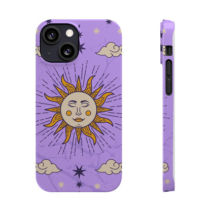 Purple Solar Eclipse Astrology iPhone 16, 15, 14, 13 Case - Celestial Design - Fits iPhone 15 Pro and Max- Ideal Gift for Astrology Enthusiasts