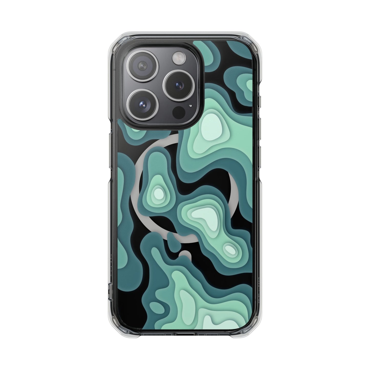 Abstract Wave Topographic Map Design - Magnetic iPhone Case