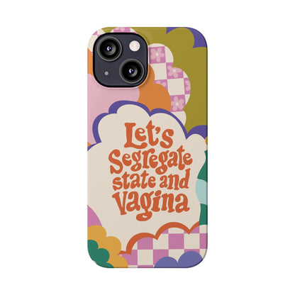 Lets segregate state and vagina feminist iphone case