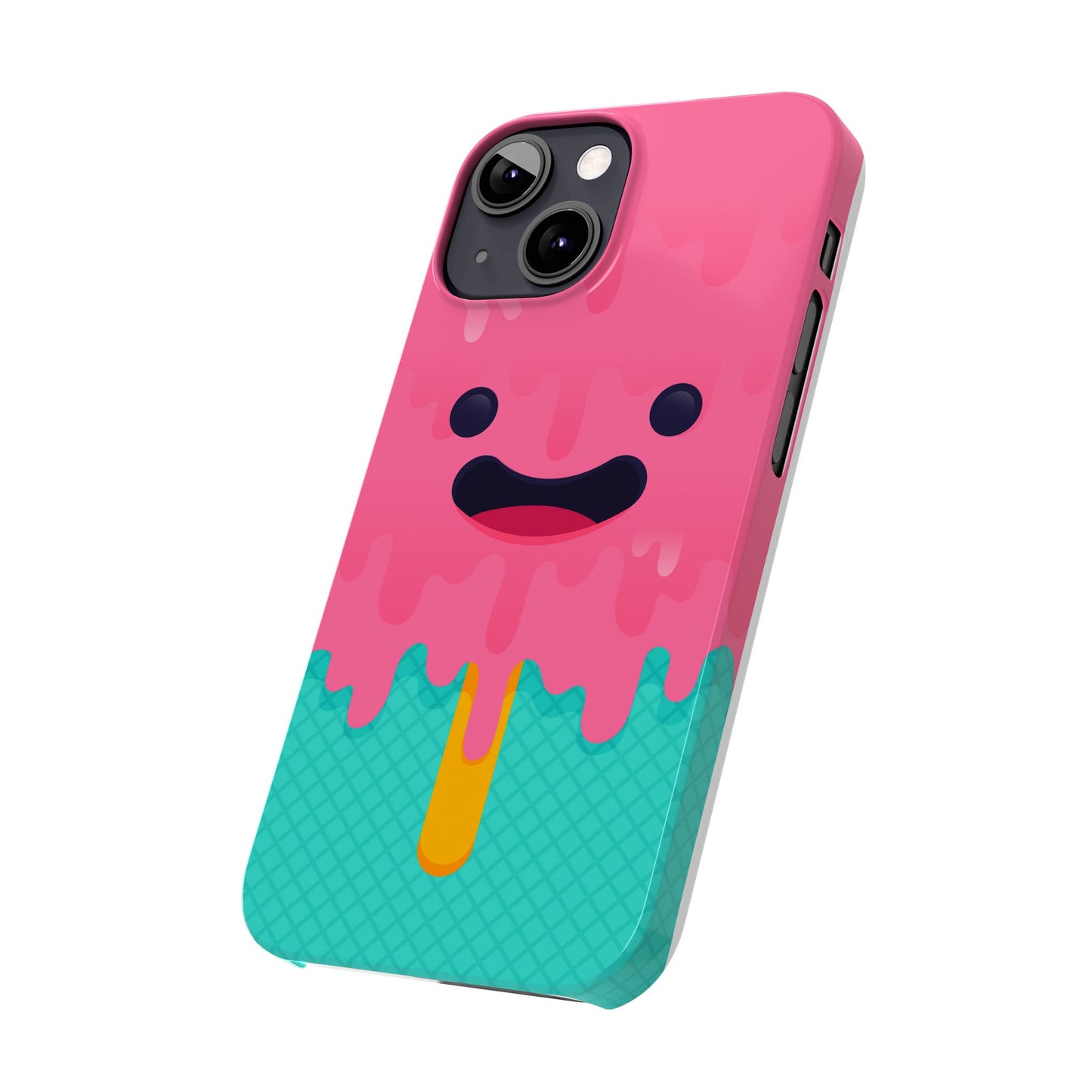 Funny Ice Cream Popsicle Cartoon iPhone Case - Fits iPhone 16 case, iphone 14 case, and iphone 13 case (Pro, Max, and Mini)