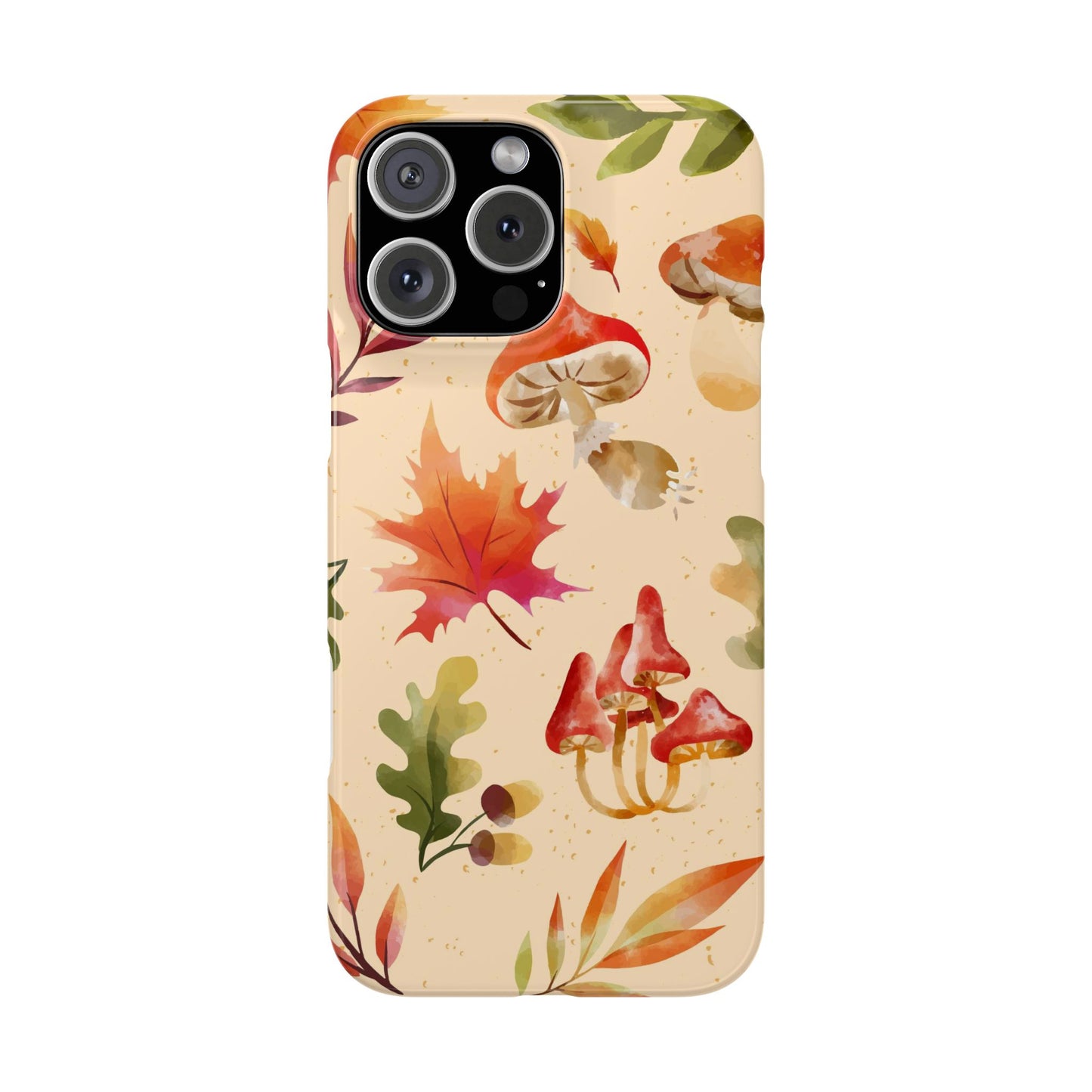 Watercolor autumn season phone cases for iPhone 16, 15, iPhone 14 and iPhone 13.