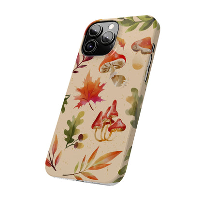 Watercolor autumn season phone cases for iPhone 16, 15, iPhone 14 and iPhone 13.