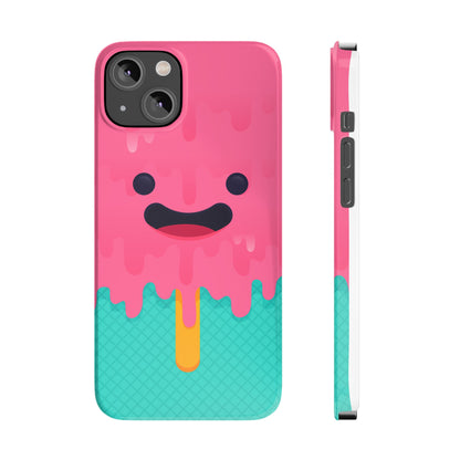 Funny Ice Cream Popsicle Cartoon iPhone Case - Fits iPhone 16 case, iphone 14 case, and iphone 13 case (Pro, Max, and Mini)