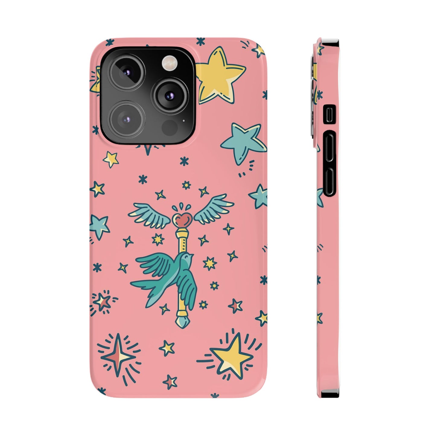 iPhone Pink Color Stroke Case: Fantasy Magic - iphone 16, 15 case, iphone 14 case and iphone 13 case