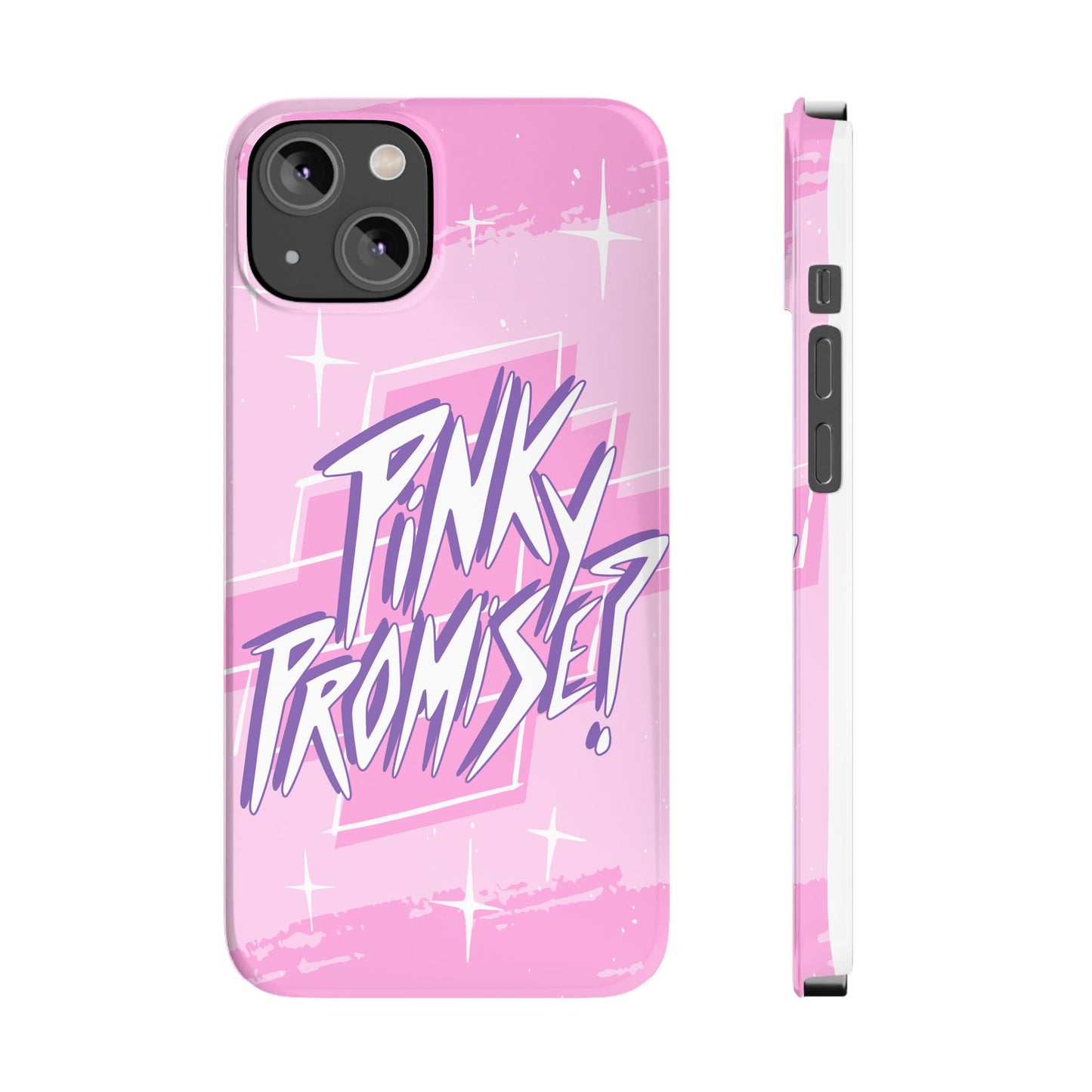 Pink iPhone 16 Case with Modern "Pink Promise" Design and Stars | Compatible with iPhone16,  15 Pro/Max, iphone 14, and iphone 13