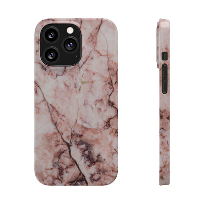 Case iPhone Natural pink stone marble design. For iphone 15, iphone 14 and iphone 13. Pro and max. Supports wireless charging. Premium