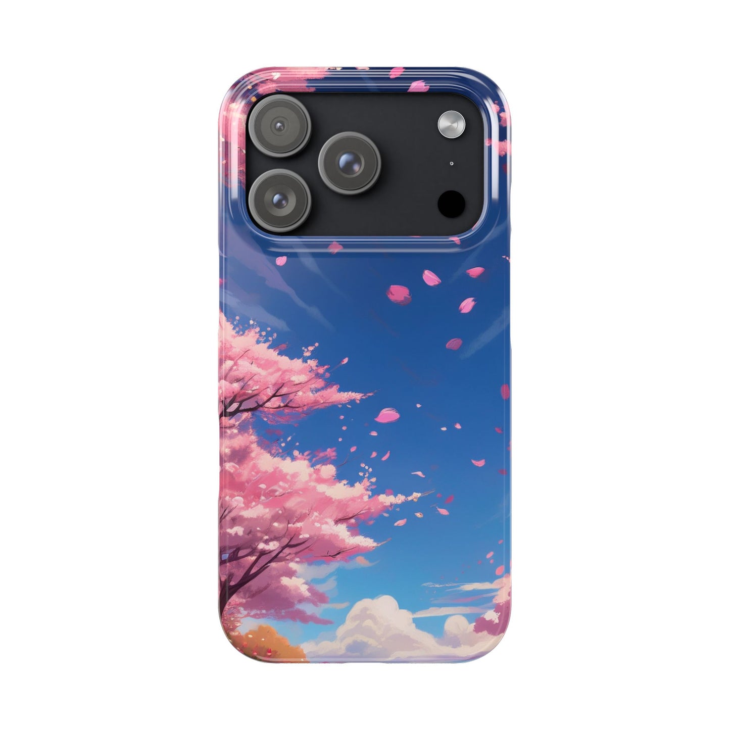 japanese sky landscape sakura flowers - anime style