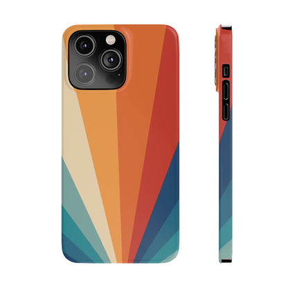 Retro iPhone case with abstract stripe flare - Timeless design for summer - For iPhone 13, iPhone 14 and iPhone 15 pro and max