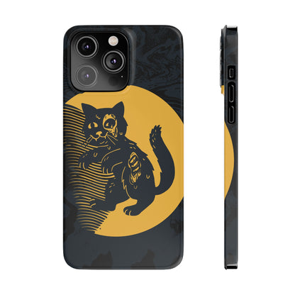 Case iPhone Halloween Edition: Kitten Possessed Zombie. Iphone 16, 15 case, iphone 14 case, iphone 13 case. Pro, max and mini